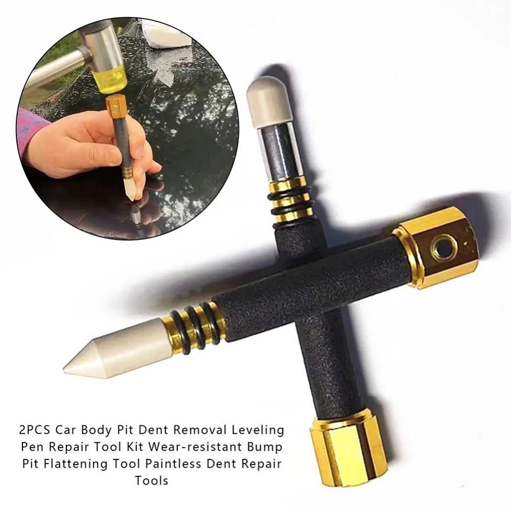 4Pcs Anti-Slip Tap Down Pen Aluminum Alloy Grip Dent Repair Tool Tip Scratch Free Tool