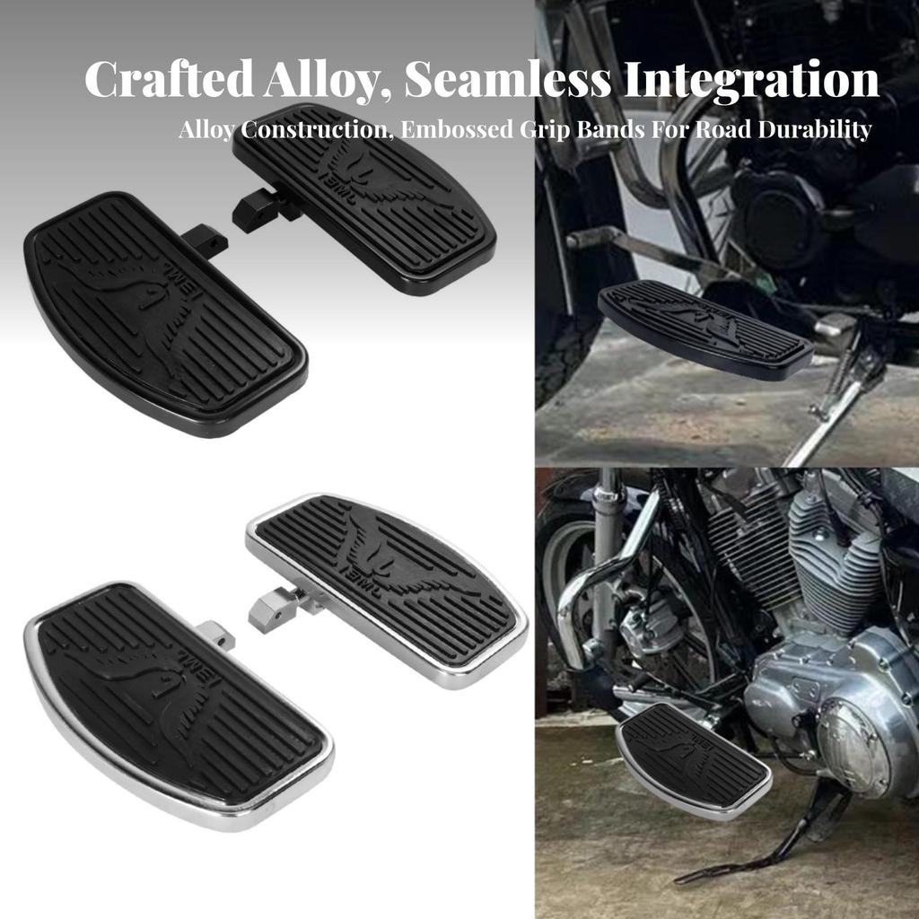 Wide Adjustable Front Motorcycle Footboard Aluminum with