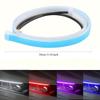 2pcs Automotive LED Decorative Light Strip Start Scan Atmosphere Light Car Grille Mesh Flow Light with Dual Color Environment Light