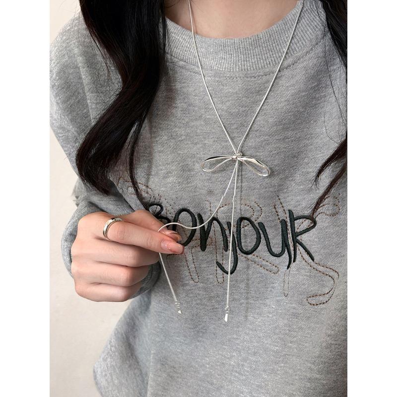 Bohemian ceramic color beaded starfish necklace women's retro ethnic style woven rope long sweater chain accessories