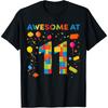 11 Year Old Boy Building Blocks 11th Birthday T-Shirt