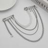Creative Multi-Layer Bead Chain Brooch With Clear Crystal Beads Multi Chains Multi Functional Fashion Clothing Pin Jewelry