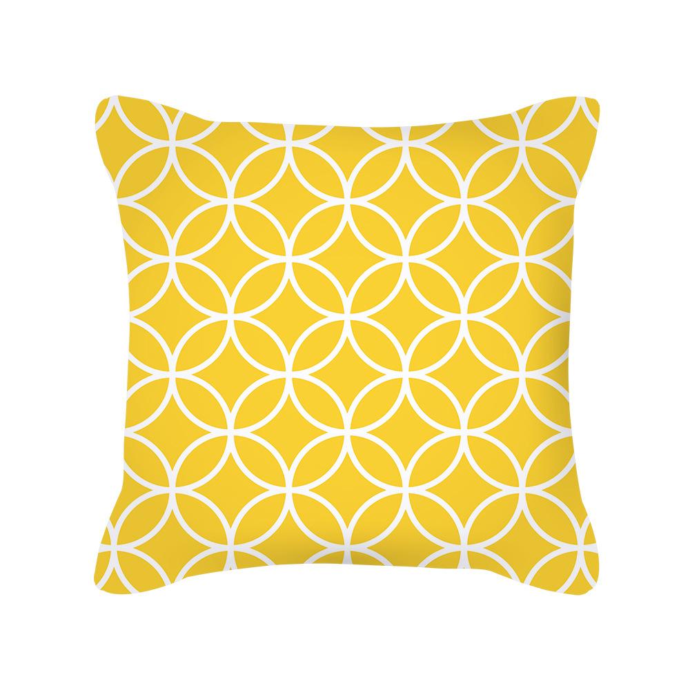 Modern Simple Geometric Pillow Nordic Style Peach Skin Bedside Cushion Cover Waist Pillow Cover New Home