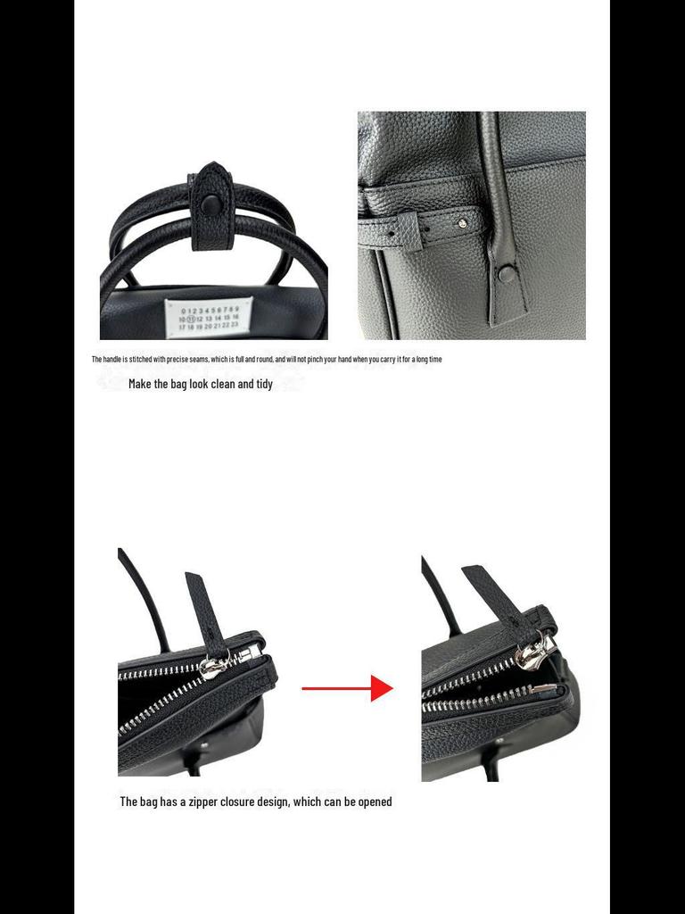 2024 Herbst/Winter Koreanischer Stil Litschimuster Leder Umhänge-Handtasche