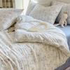 2025 New Style Summer Bedding Set: Double Layer Gauze Bed Sheet & Duvet Cover, Dormitory Four-Piece Set