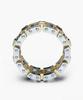 Zhenrong Fashion 925 Silver Plated 14K Rose Gold Ring with Full Diamond, European & American Creative Engagement Ring