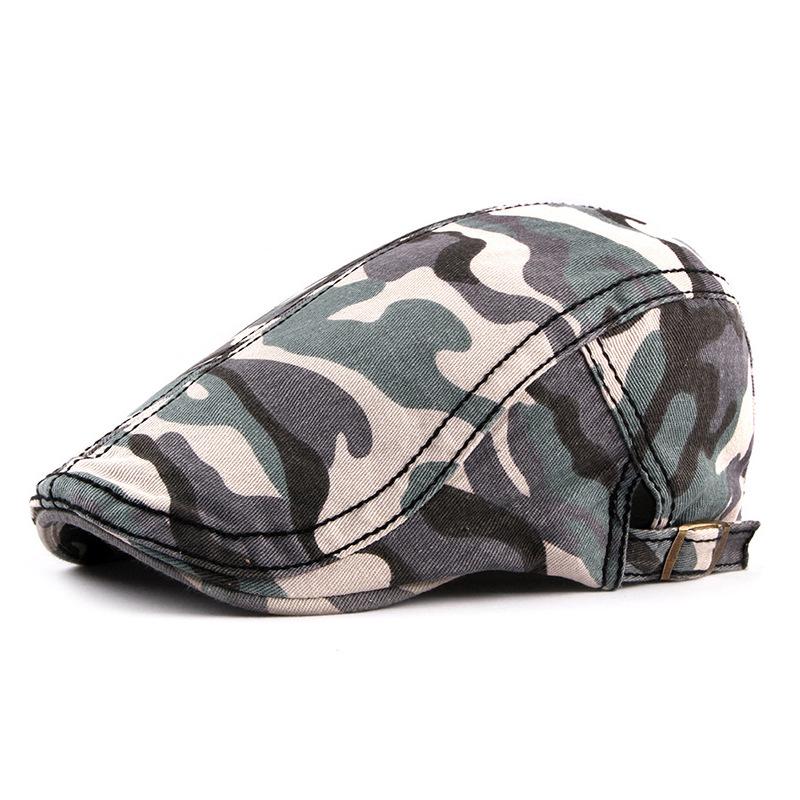Men's Camouflage Print Beret - Spring/Summer Outdoor Sun Protection Hat