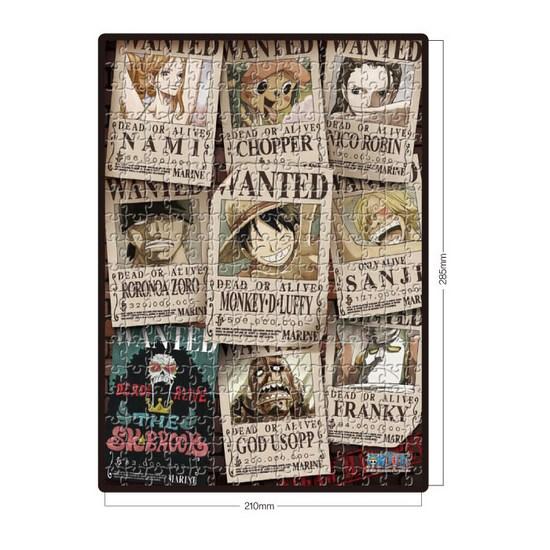 One Piece New Wanted Vertical Jigsaw Puzzle HS150-584, Korean Popular Puzzles
