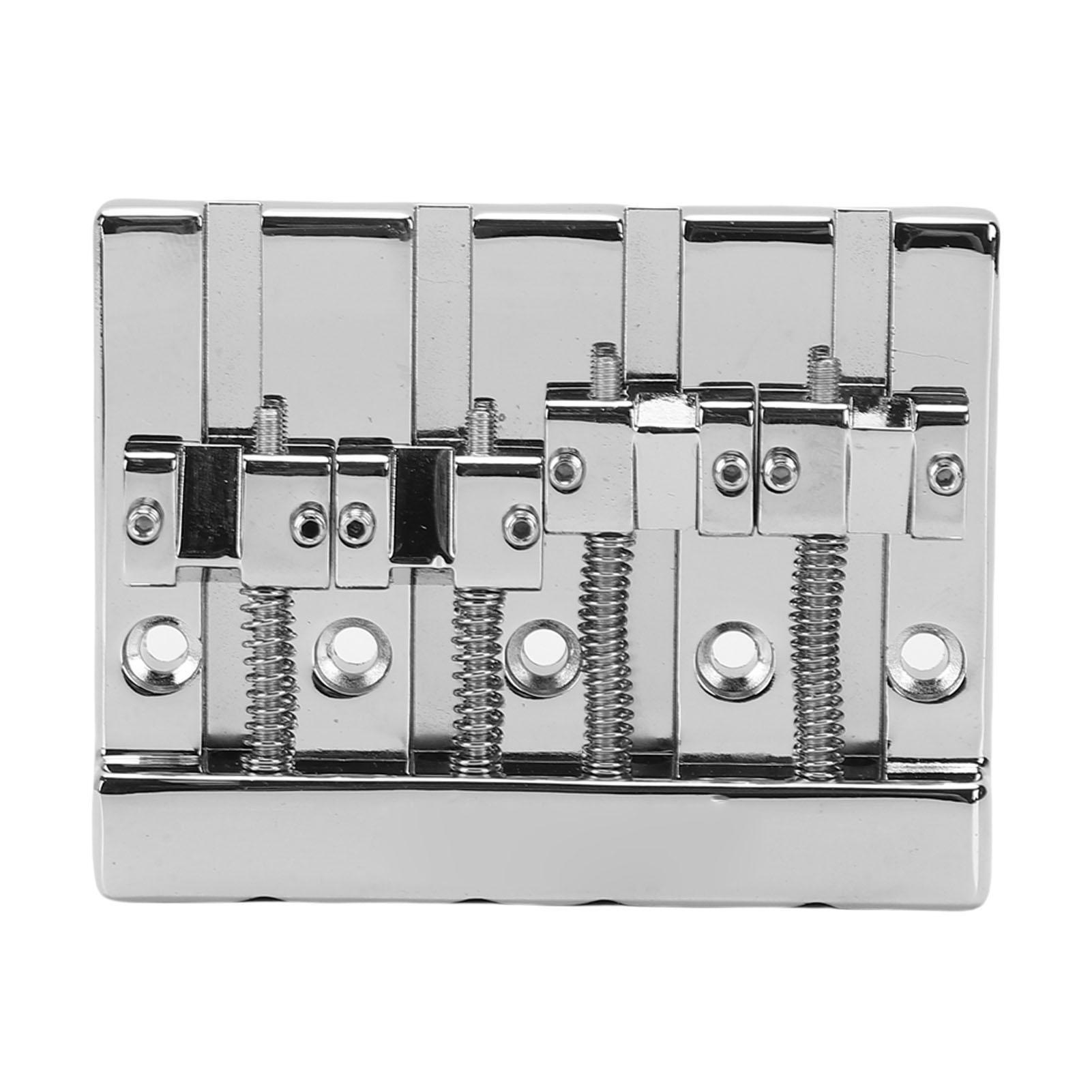 

4 String Bass Bridge Fit for HiMass Zinc Alloy Rich Tone 0.75 Inch String Spacing Bass Bridge Replacement