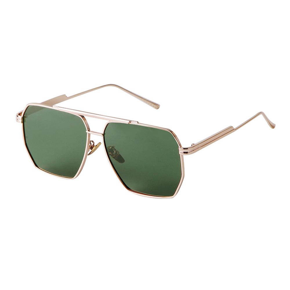 Retro Metal Oversized Square Polarized Sunglasses for Women Men Vintage Classic G15 Green Pilot Sun Glasses UV400 Shades SZ50