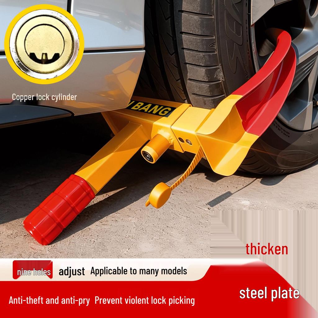 Retractable Universal Car Tire Lock Anti-theft Bull Horn Pliers