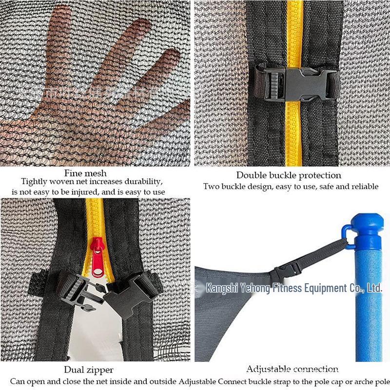 Trampoline Safety Enclosure Net - Nylon Protective Fence Accessory