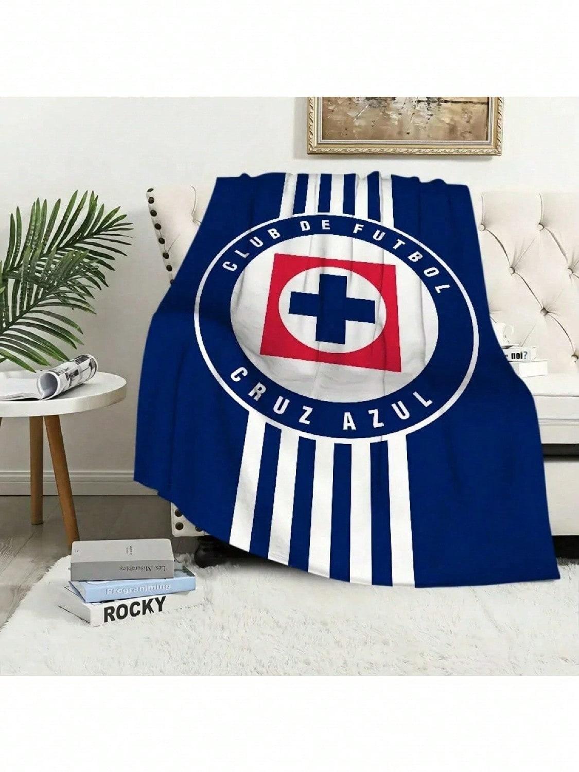 Manta De Fútbol Del Club De Fútbol Cruz Azul Para Sofá, Viaje, Hogar, Senderismo, Picnic, Cama, Regalo 75X95CM