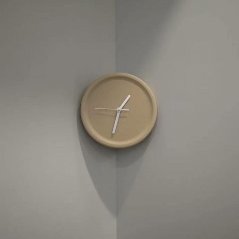 Minimalist Corner Wall Clock 20cm Diameter 3D Illusion Art Clock Noiseless Battery Operated Decorative Wall Watch