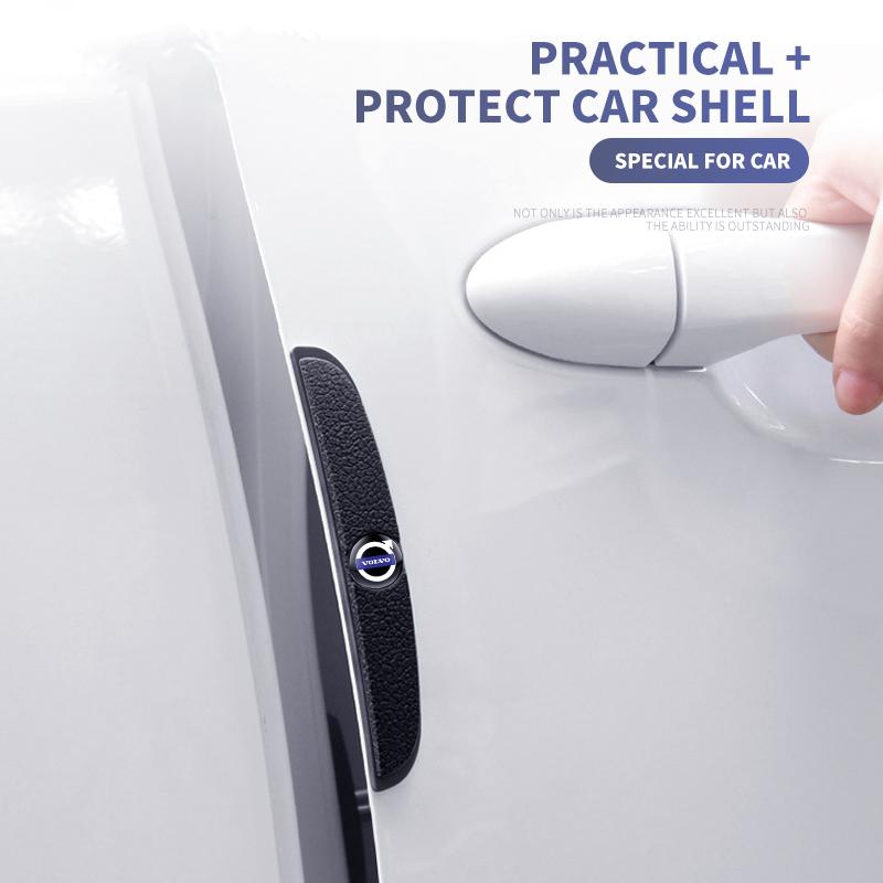 4Pcs Rubber Anti Collision Strip Car Door Rearview Mirror Protector Stickers For Volvo S60 XC40 XC90 XC60 V60 V40 C30 S80L EX90