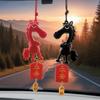 with Tassel Spring Festival Car Hanging Pendant Tang Horse Rearview Mirror Decor  Birthday Gift