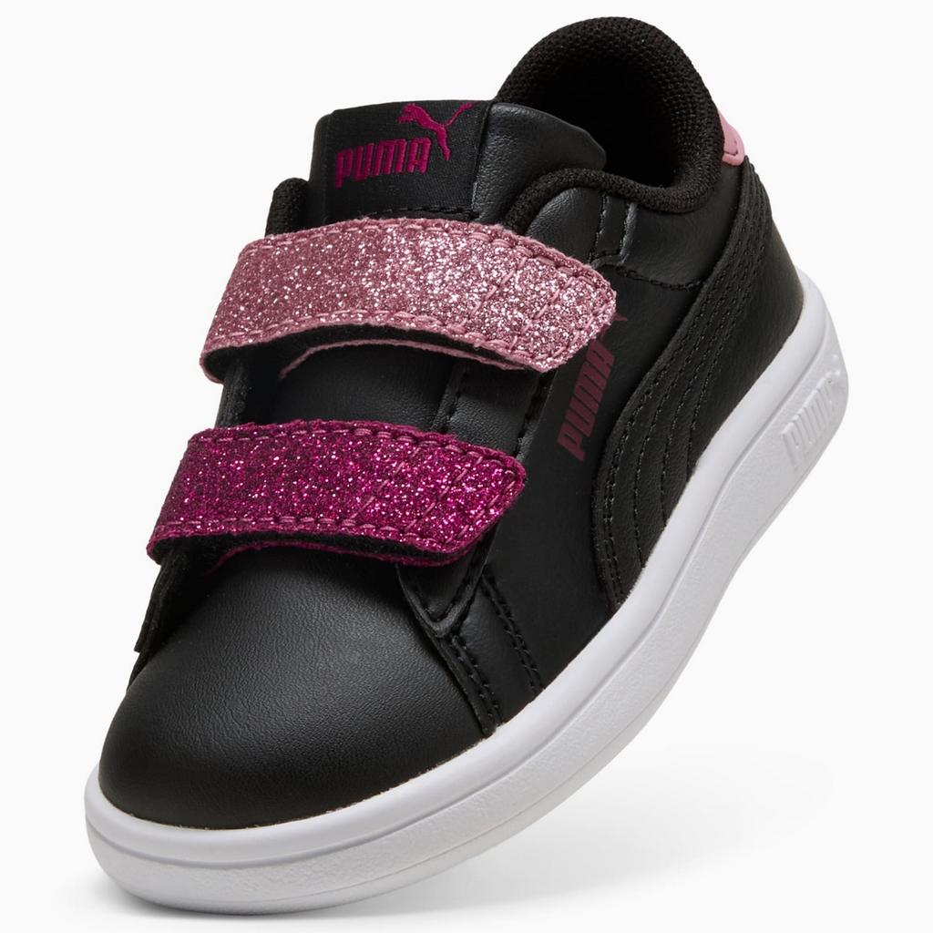 Puma SMASH 3.0 L GLITTER VELCRO V INF children's shoes black 39561007 r 22