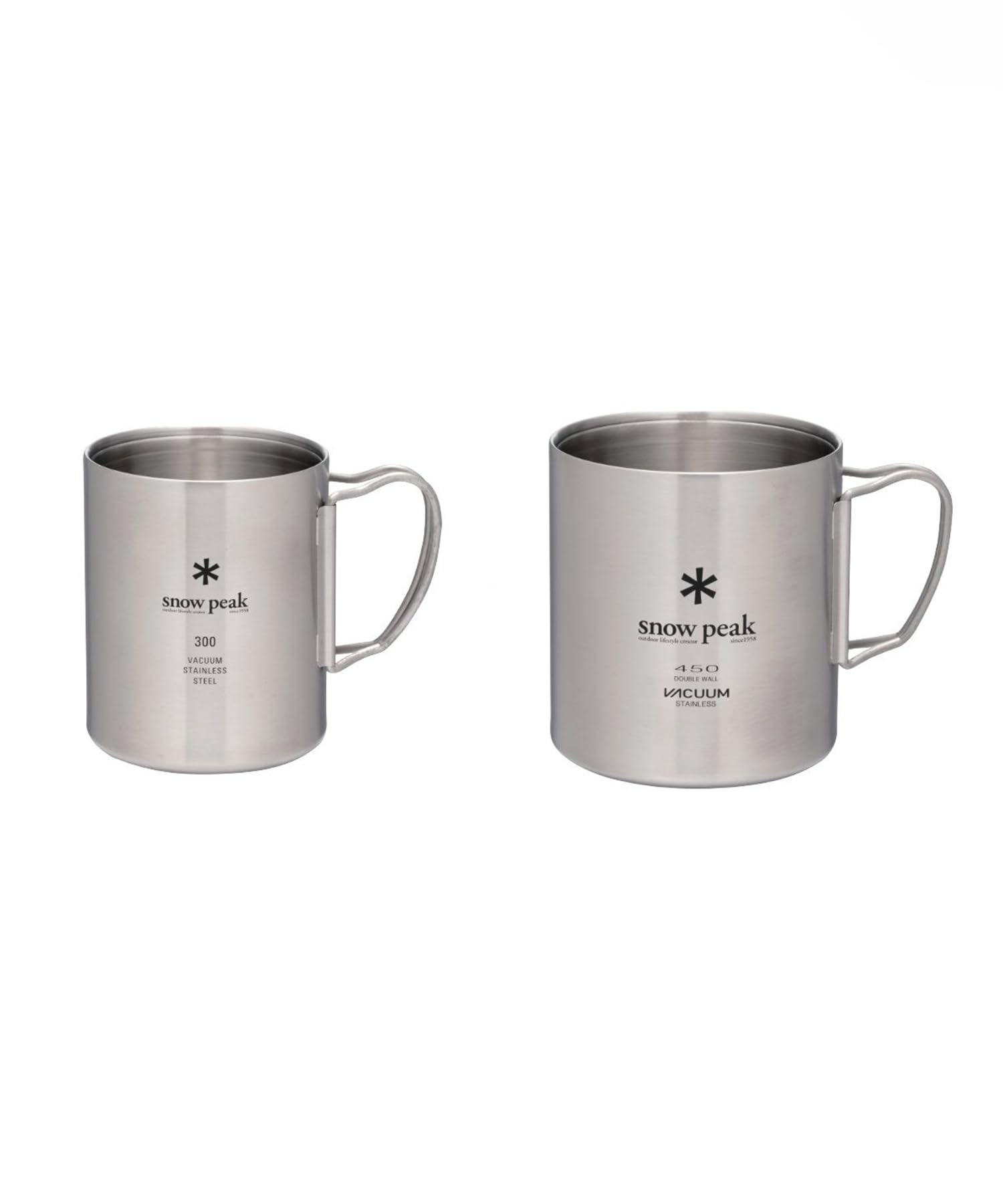 Набор термокружек Snow Peak из нержавеющей стали Нержавеющая сталь 300 мм x Мерный Идеально для улицы Новые и для веселья на природе Счастливый FK-421, Сталь, 450 мм, Объем,