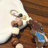 Adorable Pvc Bear Keychain With Handmade Craft For Smartphone And Bag Decor