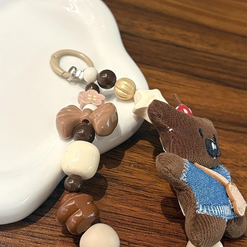 Adorable Pvc Bear Keychain With Handmade Craft For Smartphone And Bag Decor