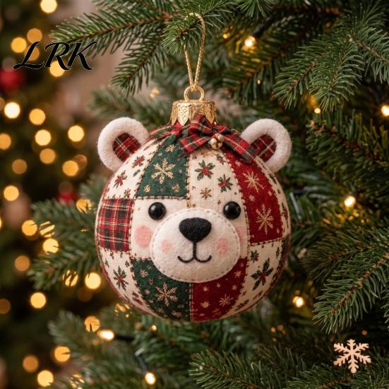 Creative Christmas Activity Kits Patchwork Ball DIY Kit, Fabric Ornament Sewing Xmas Quilting Supplies for Beginners Craft Kit Adults, Handmade