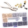 Leder Nieten Handwerksset für Tasche und Hemd DIY Punk Eisen Set 180 STK