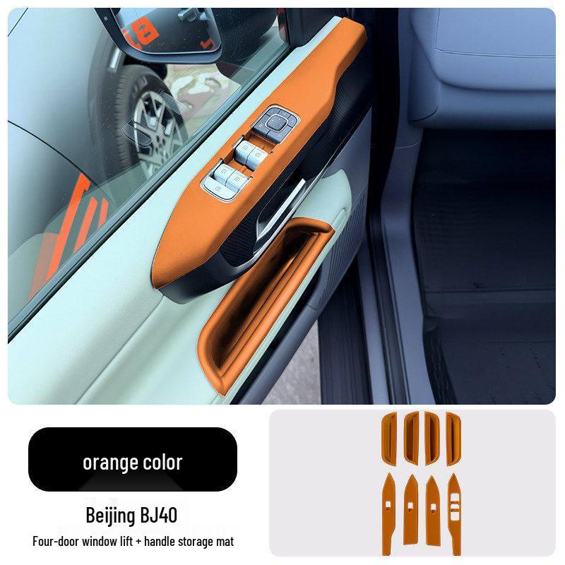 Beijing BJ40 Car Door Handle Protector & Silicone Storage Mat Set
