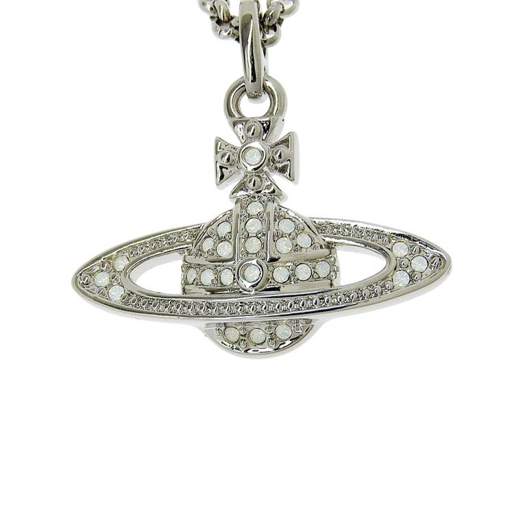 

Vivienne Westwood Celestial Design Brass Rhinestone Necklace Women necklace Silver 6302008602P494 Basic Packaging-Dust Bag+Box