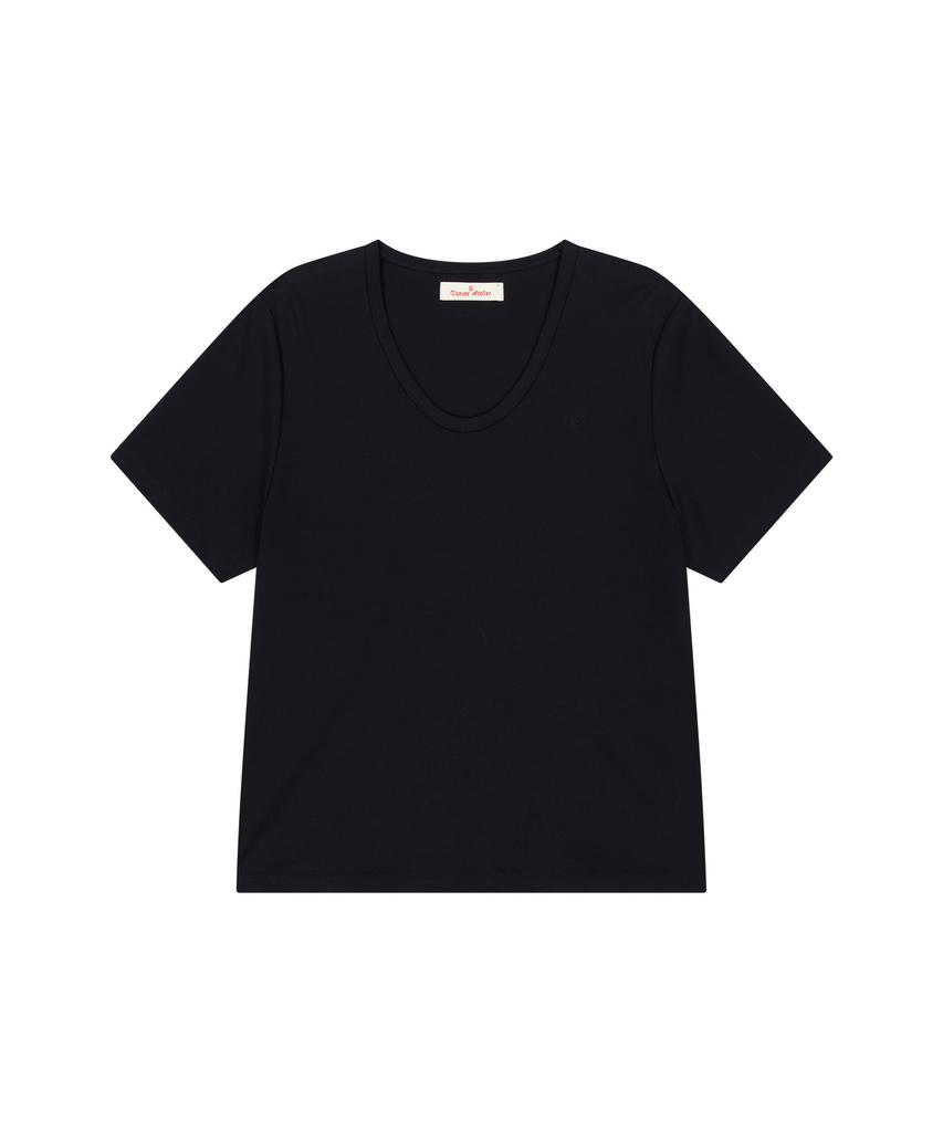 Banwonateullie A3508 Essential U-Neck T-Shirt_Black
