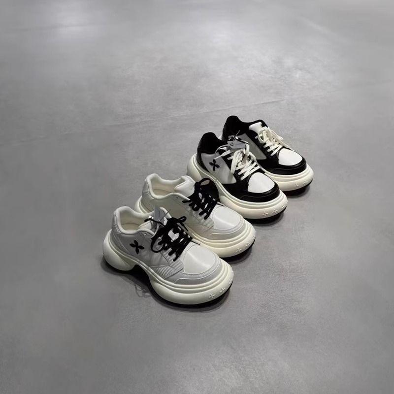 Incredible Slimming & Height Boost: Women's Thick-Soled White Sneakers