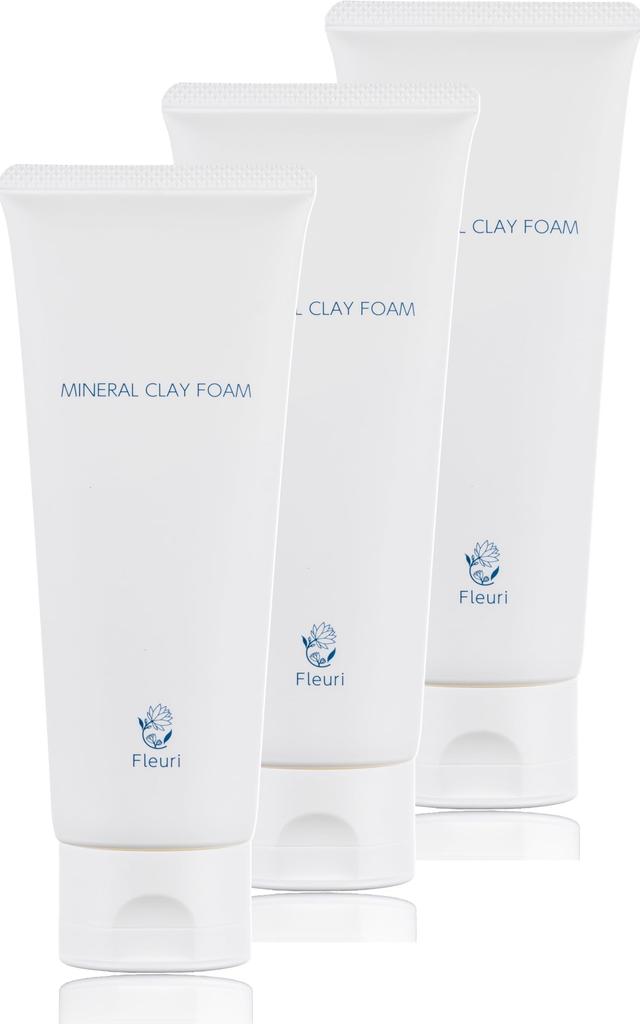 Fleuri Mineral Clay Foam Face Wash Foam Face Wash Face Wash Foam Pore Prevention of (Set 3)