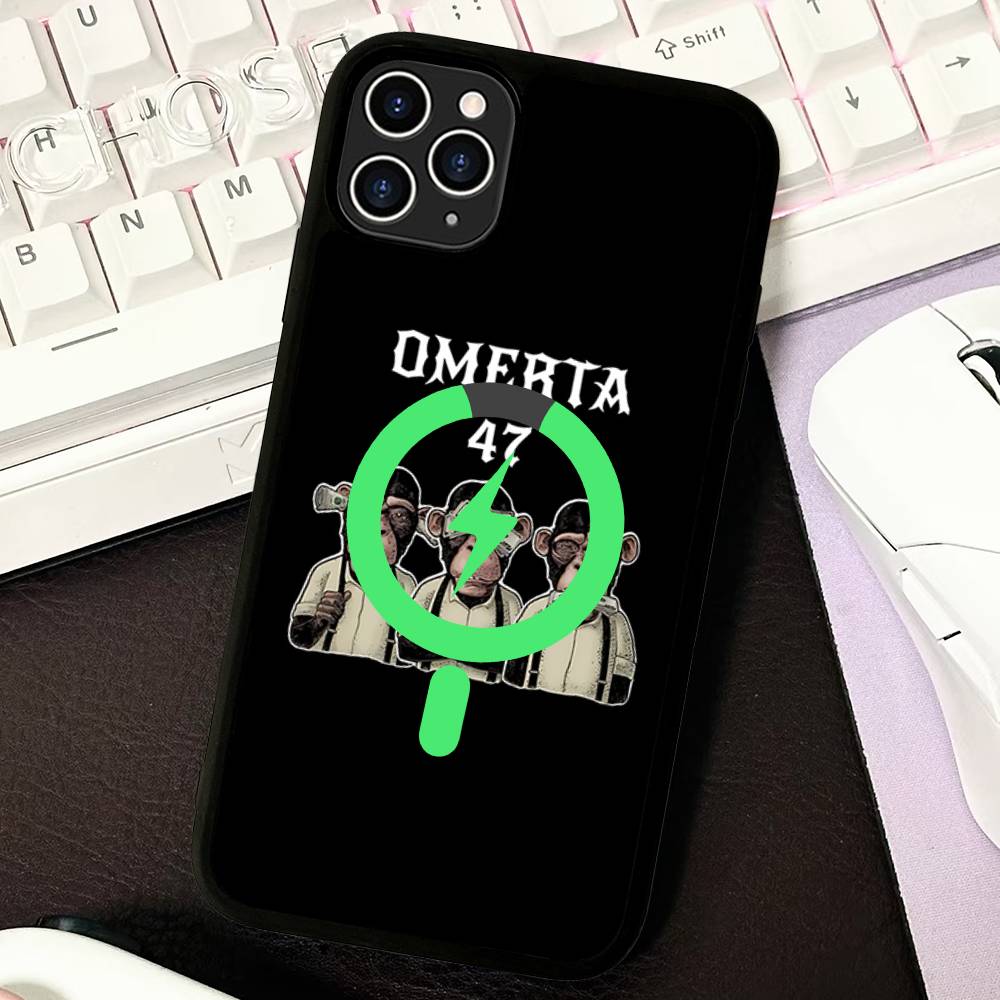 Fashion O-OmertaS 47 Magnetic Wireless Phone Case For IPhone 17 16 15 14 13 12 11 Pro Max Plus Mag Phone Cover