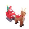 Xmas Inflatables Outdoor Decorations Santa Riding Sleigh with LED Lights Xmas Decorations for Outdoor Yard Lawn Garden