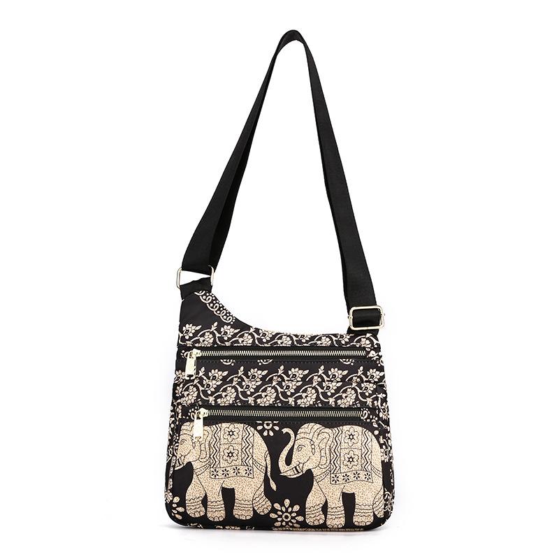 

Новая атмосферная сумка для мамы среднего возраста из ткани Оксфорд, женская сумка через плечо, большая вместимость, холщовая сумка, многослойная дорожная сумка на одно плечо 26X6X27CM