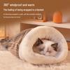 Katze Winter Wärme Schlafsack: Gemütliches Sicherheitsbett für alle Jahreszeiten mit Halbloch-Design