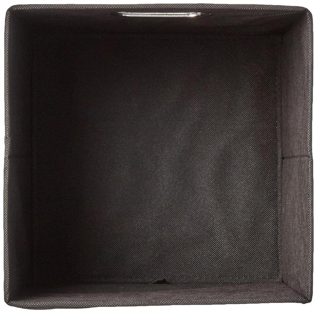 Amazon Basics Foldable Fabric Storage Boxes with Handles, Black, Set of 6