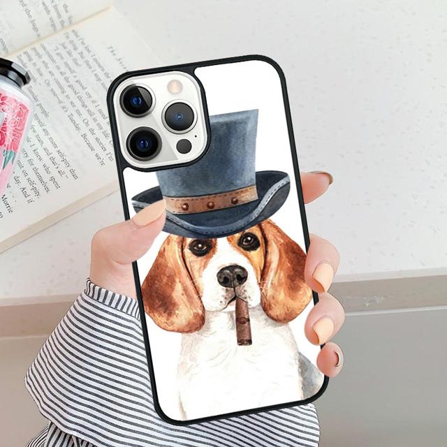Cute Beagle Dog Phone Case For For iPhone 17 Air 16 15 11 12 13 14 Pro Max Plus coque