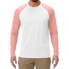 Men's Contrast Color Raglan Long Sleeve Sports Top