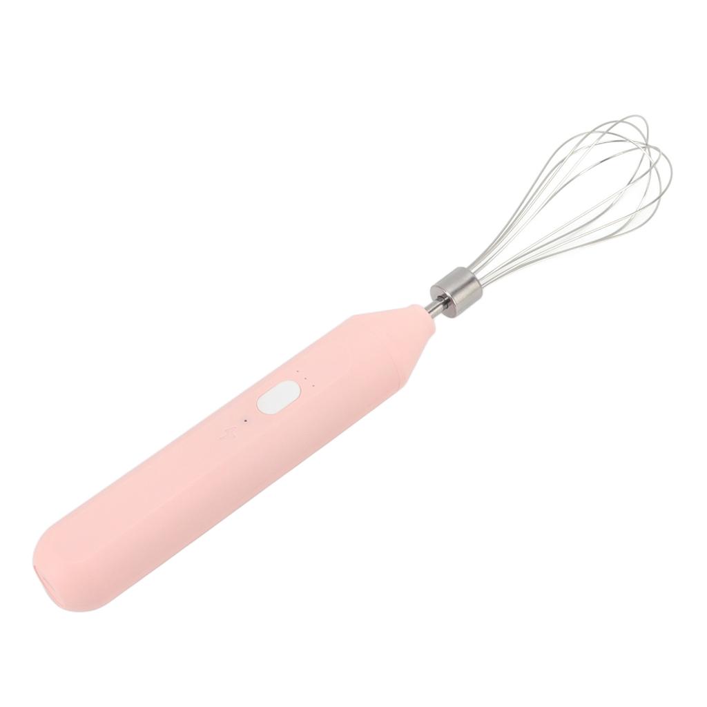 Elektrischer Handmixer für Eier mit USB-Aufladung, Milchaufschäumer, tragbarer kabelloser Getränkemixer mit Schneebesen aus Edelstahl