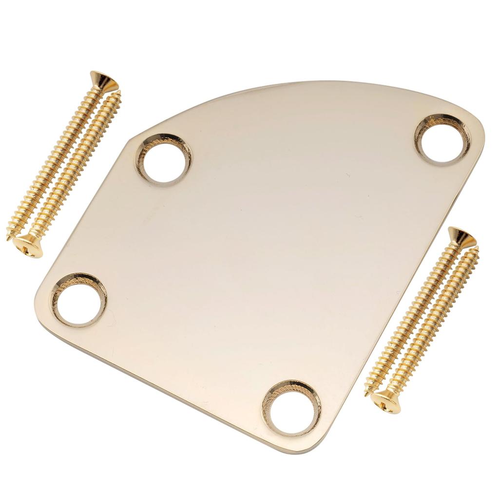 Musiclily Pro Blade-Shaped Steel Guitar Neck Plate for Electric Guitars and Basses, Black