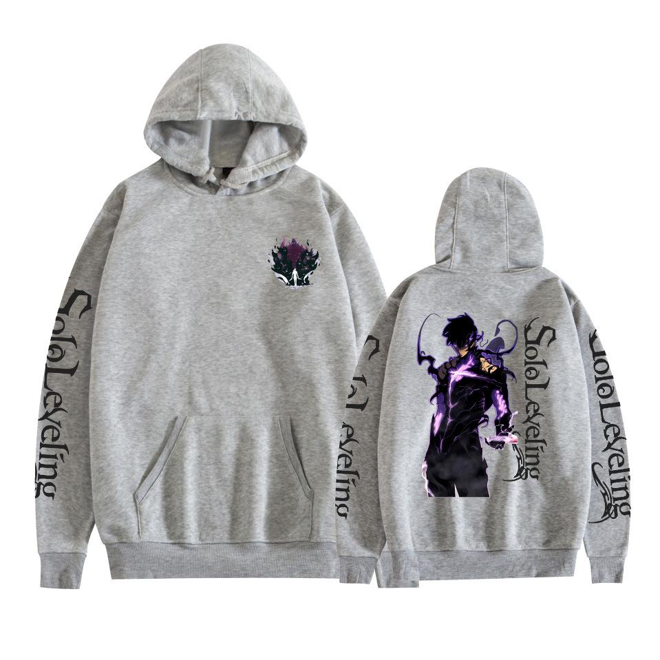 Solo Leveling Anime Mens Hoodie Sweatshirt CARTOON Hoodie Pullover Unisex Oversized Sweatshirt