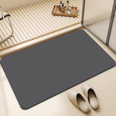 Alfombrilla de baño de secado rápido con ventosa para puerta de baño, de color sólido, con detección avanzada de suciedad y resistente al desgaste.