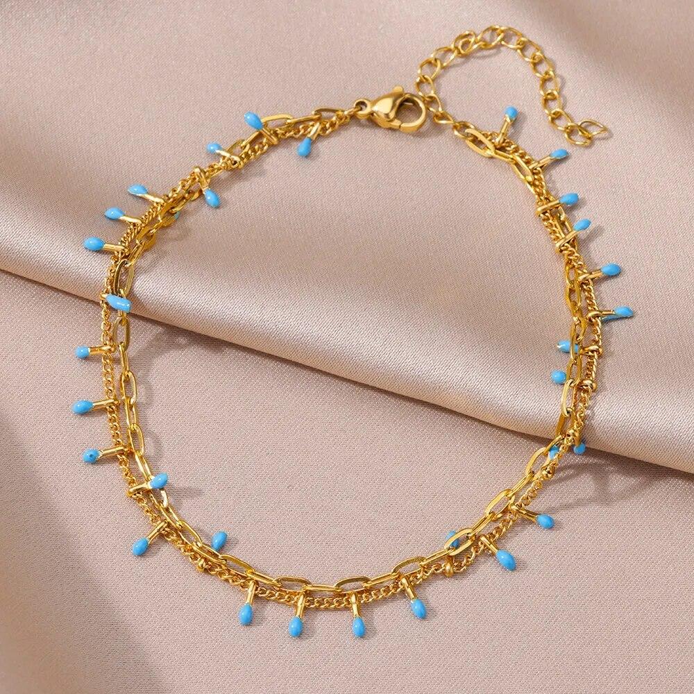 Anklets for Women Foot Bracelet Women Summer Accessories Bracelet On the Leg Stainless Steel Ankle Chain Jewelry Free Shipping