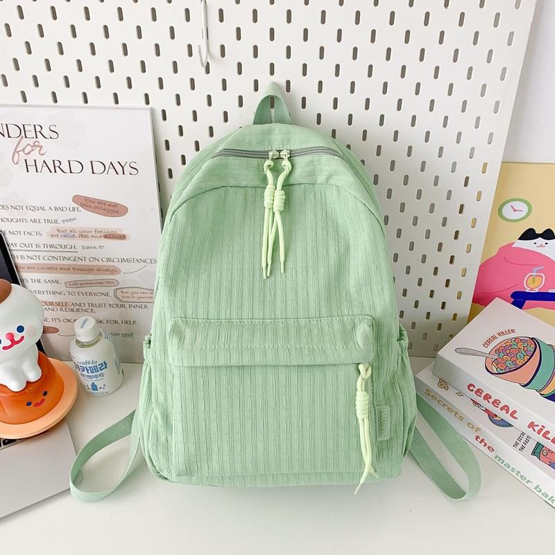 Korean version schoolbag female college student fashion simple solid color computer backpack large capacity junior high school student travel backpack