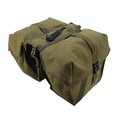 Bike Seat Double Bag Watertight Canvas Large Capacity Bike Rear Rack Double Side Bag for Cycling