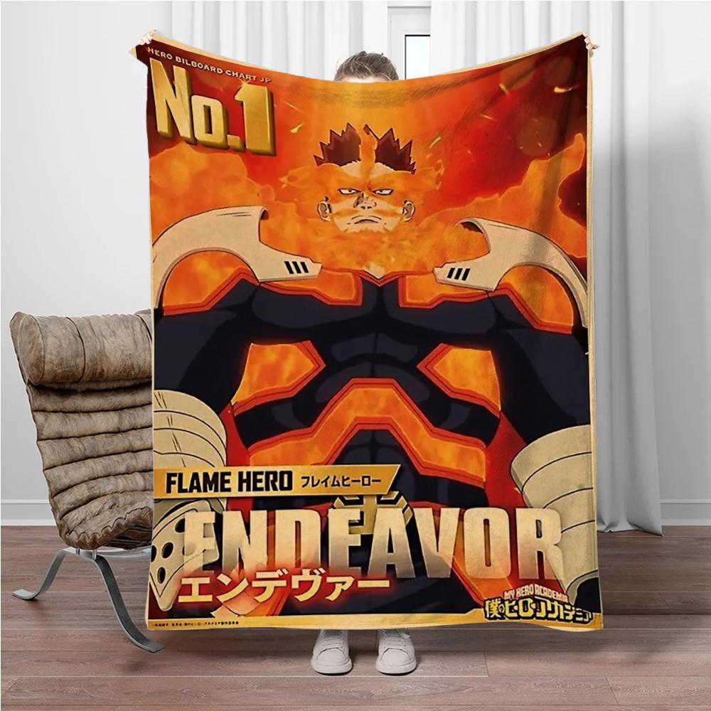 Vintage M-My-Hero-Academia 3D Printed Flannel Blanket Living Room Sofa Bed Camping Picnic Warm Blanket Holiday Gifts