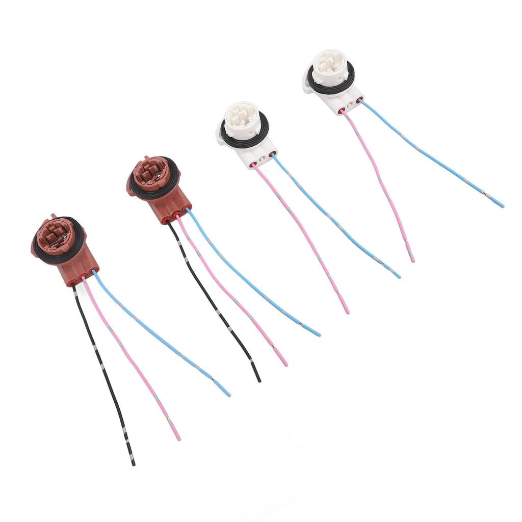 4 Packs Tail Light Socket Pre Wired DC12 to 24V 3156 3157 Taillight Bulb Socket Holder for Montan