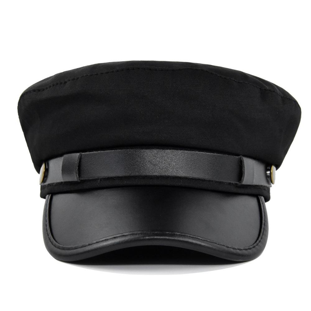 Flat Cap Vintage Navy Cap British Style Flat Top Hat Flat Peaked Caps Warm Duck Tongue Cap Autumn Winter Hat Women Men