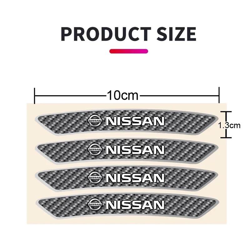 4Pcs Car Wheel Hub Sticker Decorative Accessories For Nissan X-trail Qashqai Note Juke Sentra Patrol Navara Micra Leaf Almera