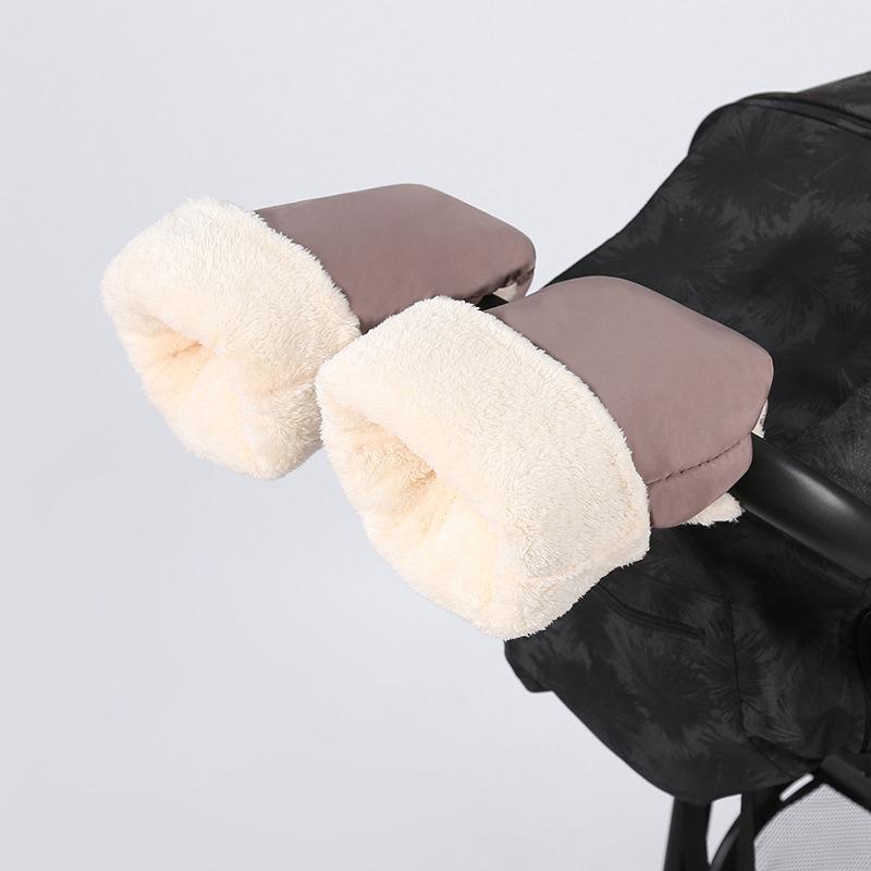 Stroller Gloves Winter Windproof Warm Simple Style Universal Fleece-Lined And Thickened Outdoor Accessories